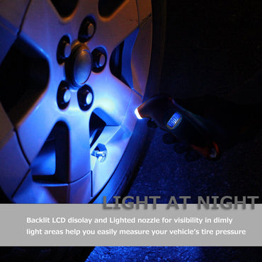 New Digital Tire Pressure Gauge Backlight LCD