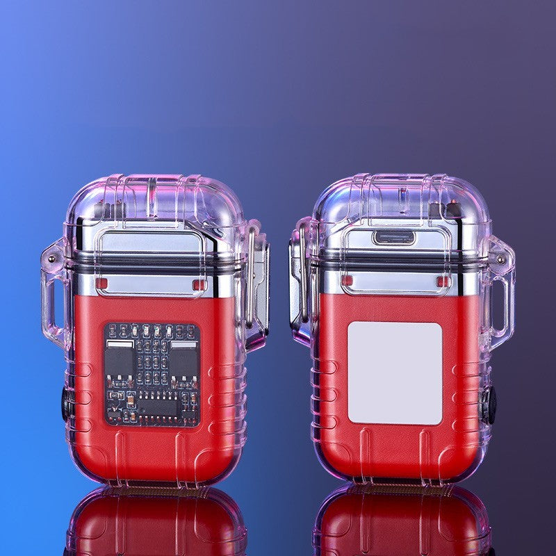 Transparent Shell Double Arc Waterproof Lighter