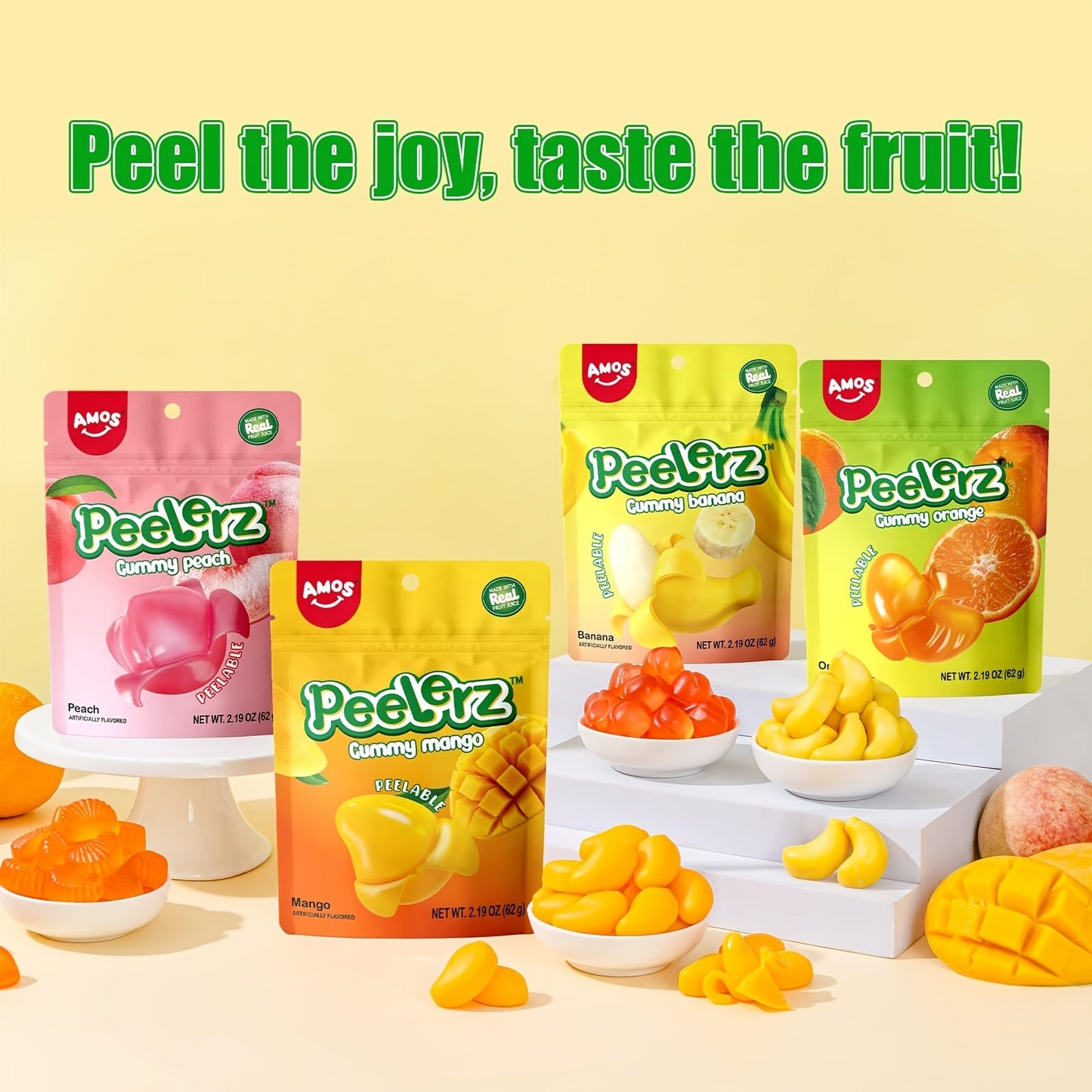 AMOS Peelerz Gummy Variety Pack - 5 Individual Packs