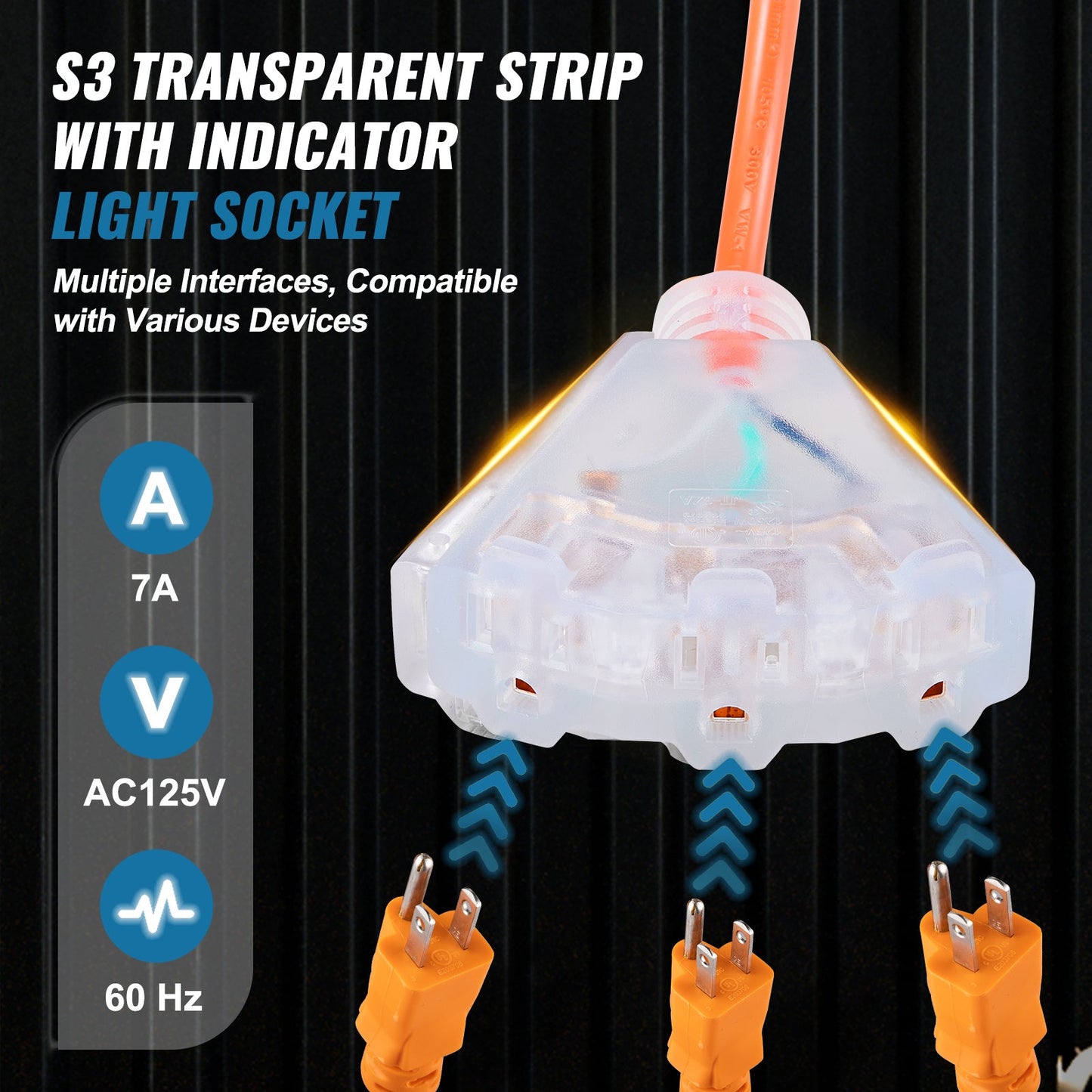 VEVOR 30FT Retractable Extension Cord Reel