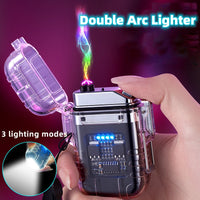 Transparent Shell Double Arc Waterproof Lighter