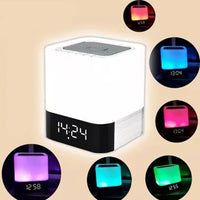 Bluetooth Speaker with LED Night Light and Alarm Clock