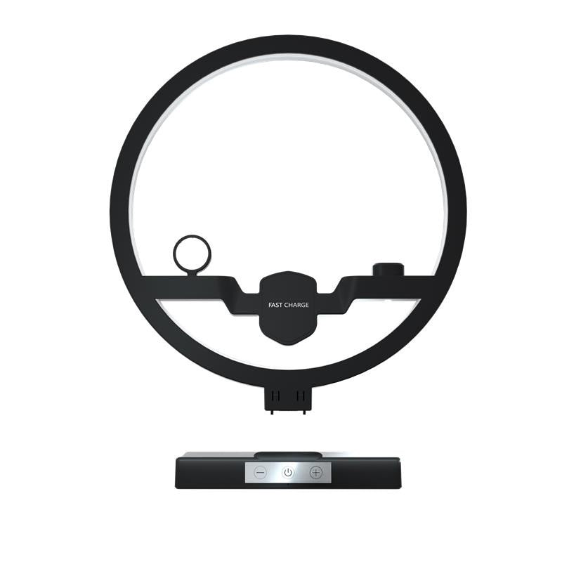 4-in-1 Fast Charging Bedside Lamp with Wireless Charger