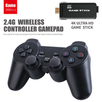 M8 Game Console Built-in Two-person Wireless Controller 2.4G Stick 4K HD PS1 GBA Video