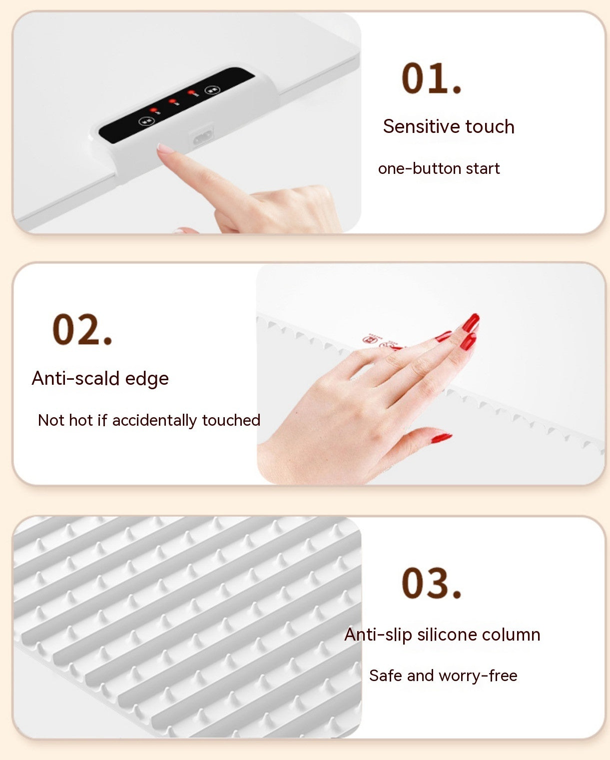 Electric Warming Tray with Adjustable Temperature