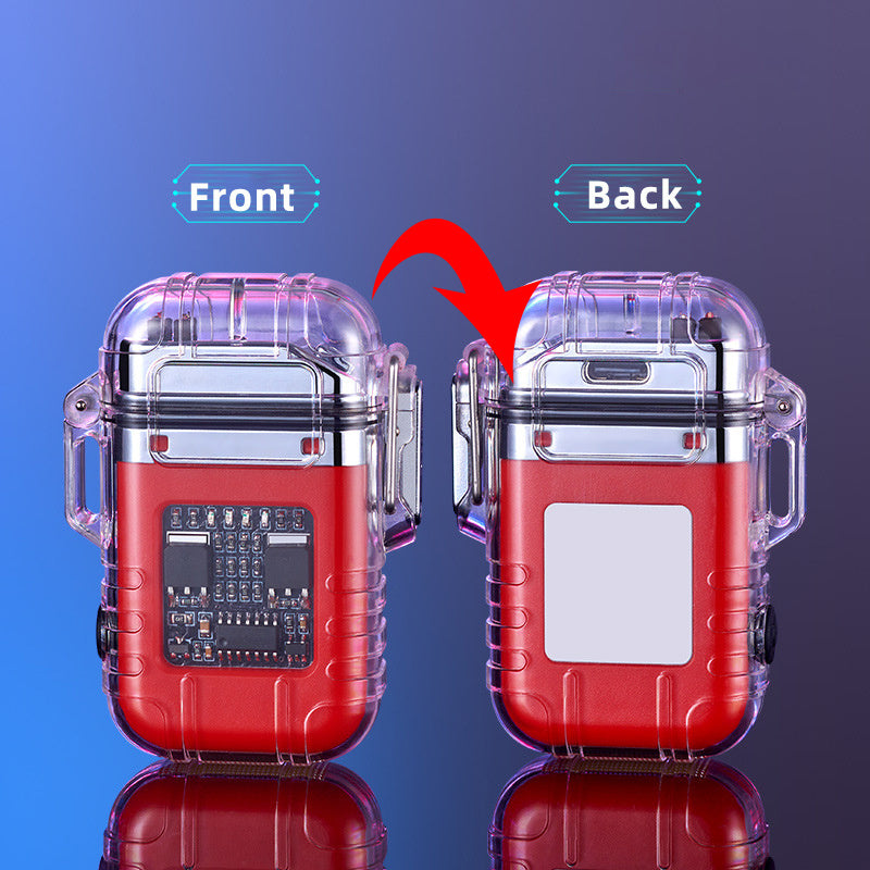 Transparent Shell Double Arc Waterproof Lighter