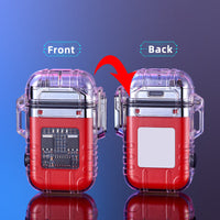 Transparent Shell Double Arc Waterproof Lighter