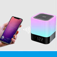Bluetooth Speaker with LED Night Light and Alarm Clock