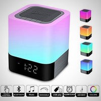 Bluetooth Speaker with LED Night Light and Alarm Clock