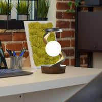 Rotating Moon Desk Lamp With Phone Wireless Charging Sensor Control