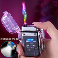 Transparent Shell Double Arc Waterproof Lighter