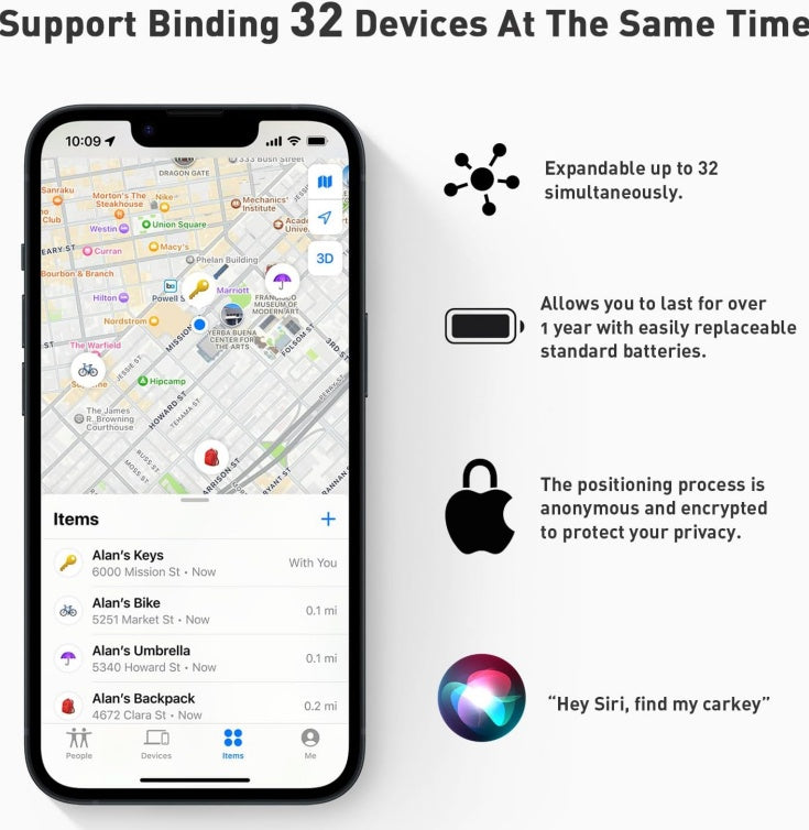 Energy Tracker, 365 Days Battery Life, Suitable For Keys.