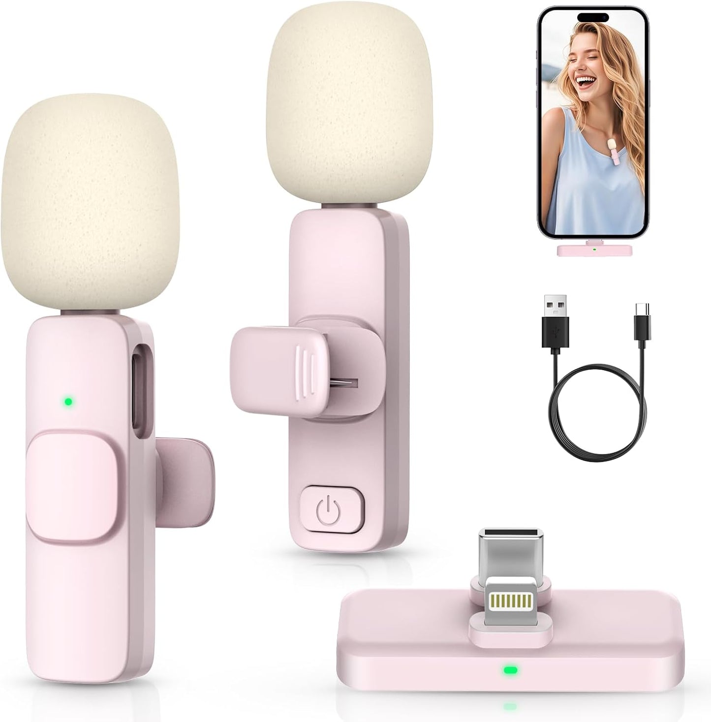 Maybesta Mini Wireless Lavalier Mic – Bluetooth Clip-on