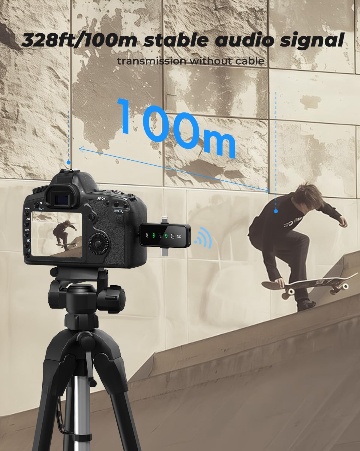 3-in-1 Mini Wireless Mic – iPhone, Android & Camera