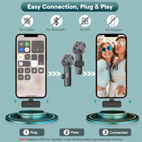 Maybesta Mini Wireless Lavalier Mic – Bluetooth Clip-on