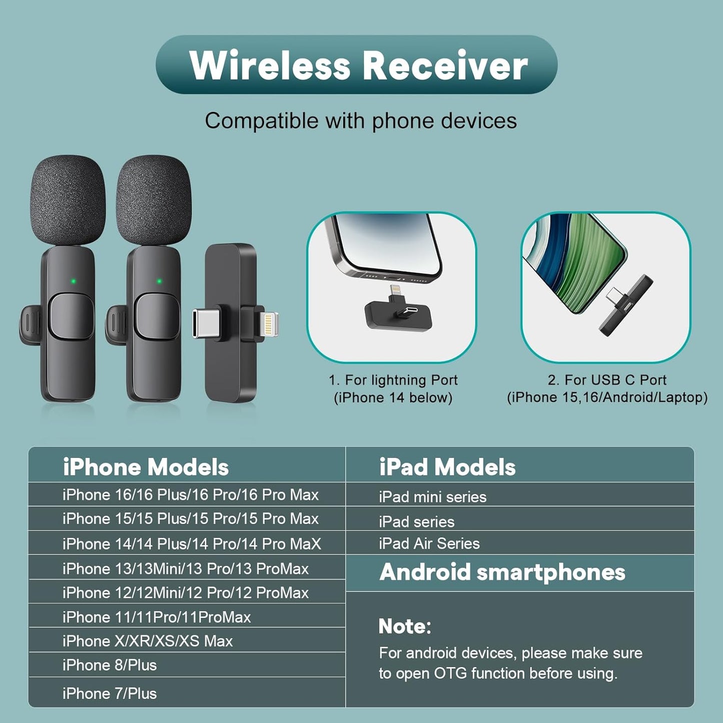 Maybesta Mini Wireless Lavalier Mic – Bluetooth Clip-on