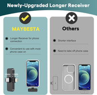 Maybesta Mini Wireless Lavalier Mic – Bluetooth Clip-on