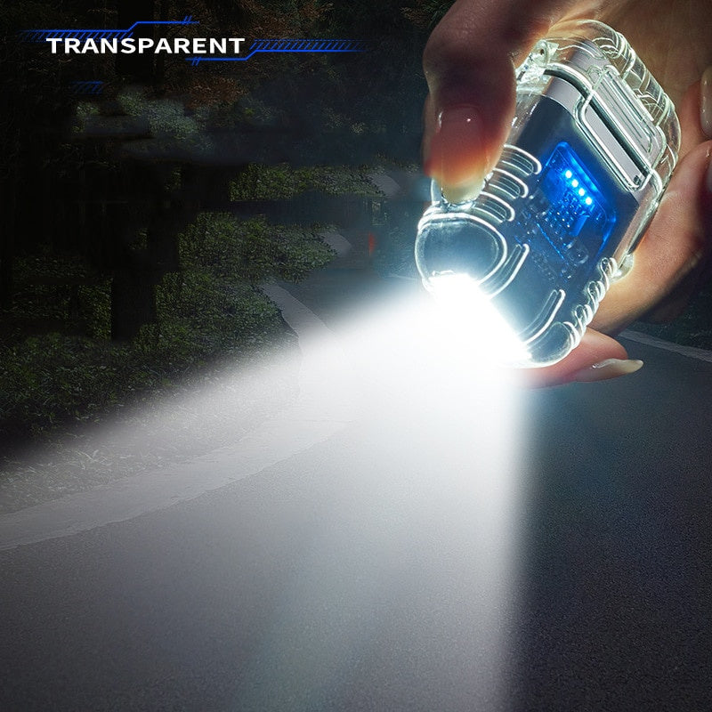 Transparent Shell Double Arc Waterproof Lighter
