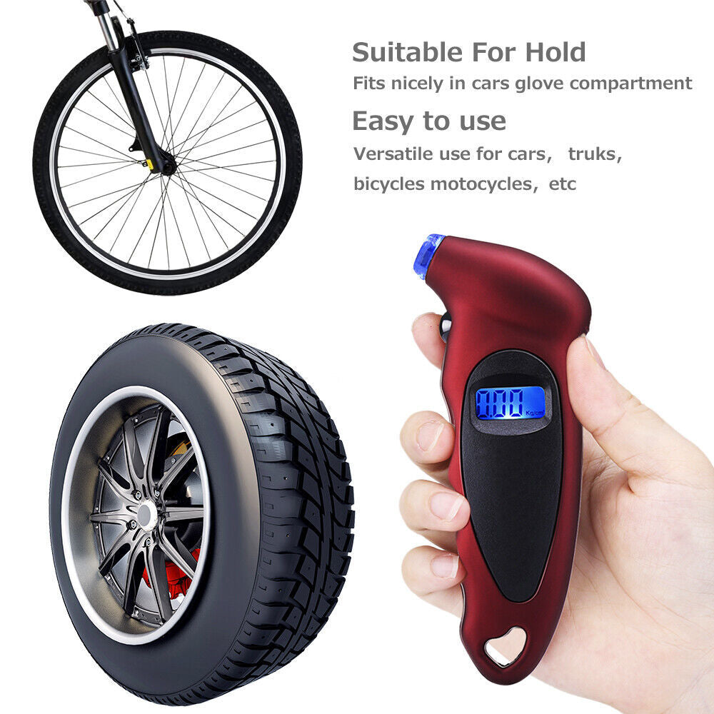 New Digital Tire Pressure Gauge Backlight LCD