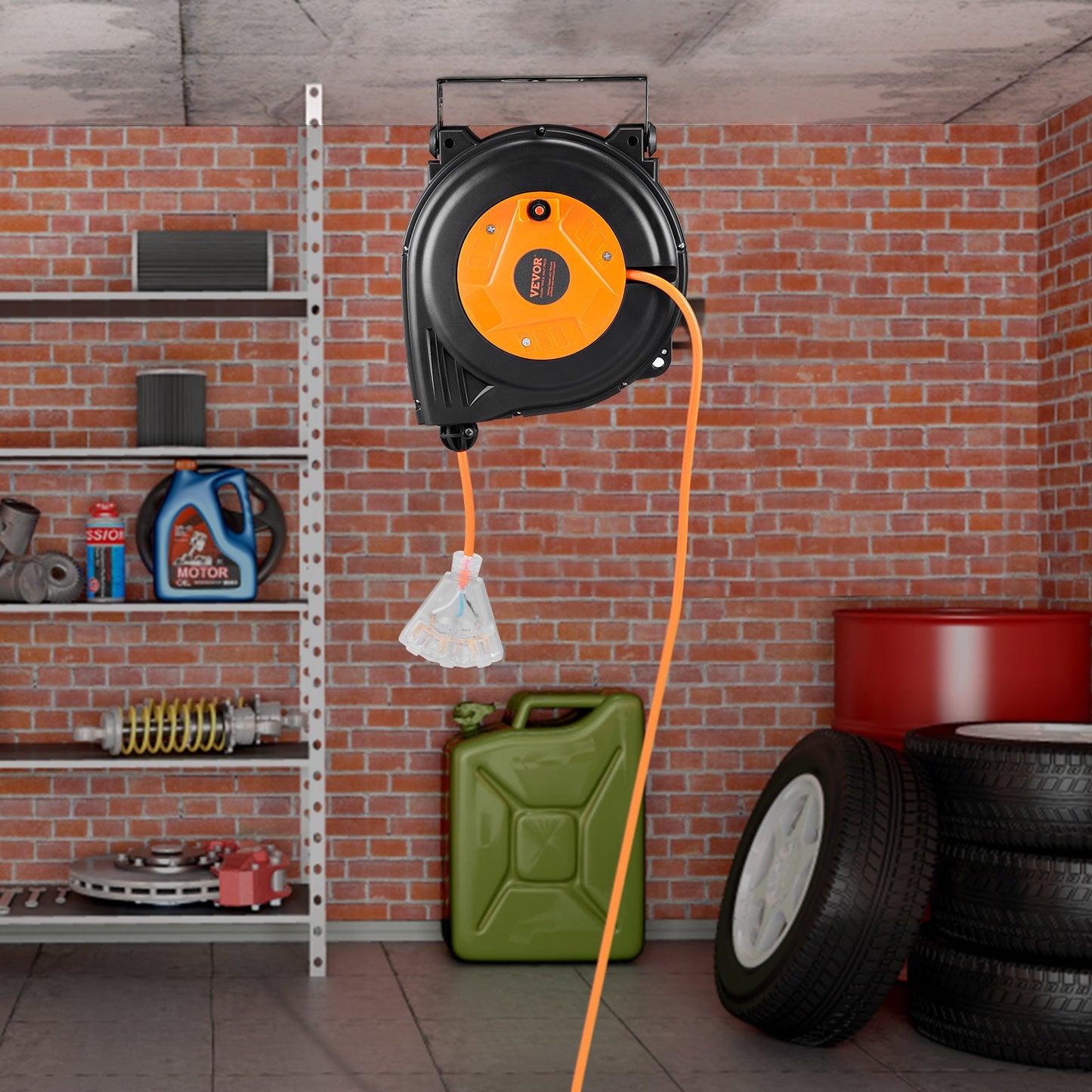 VEVOR 30FT Retractable Extension Cord Reel