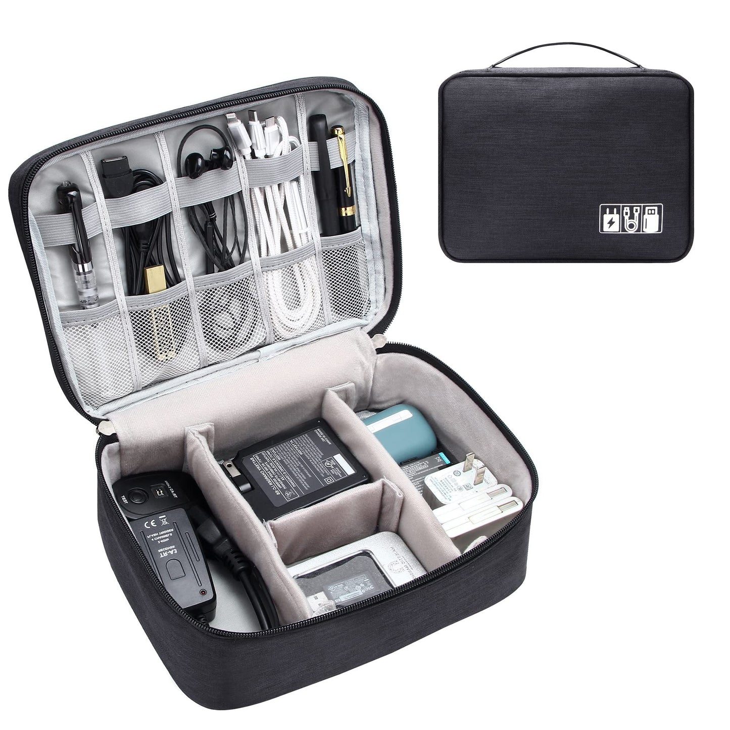 Electronics Organizer Travel Cable Organizer Bag  Case
