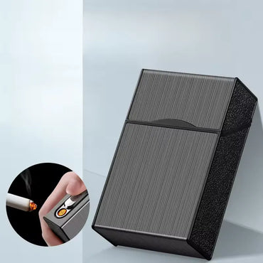 20 Thick Cigarette Case Tungsten Wire Igniter USB Charging Lighter