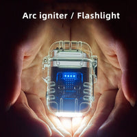 Transparent Shell Double Arc Waterproof Lighter