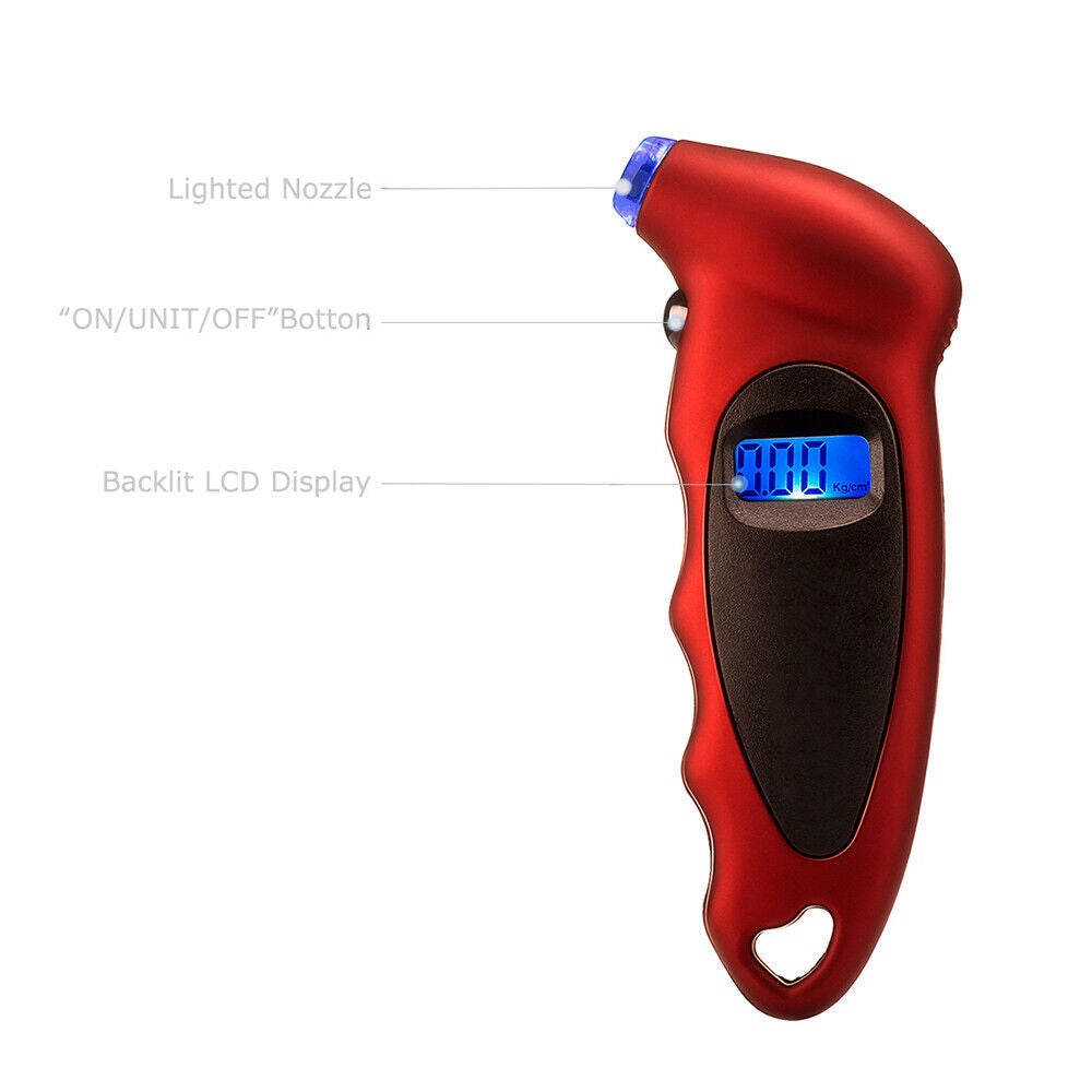 New Digital Tire Pressure Gauge Backlight LCD