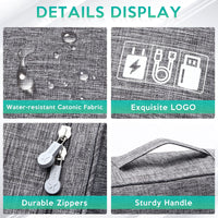 Electronics Organizer Travel Cable Organizer Bag  Case