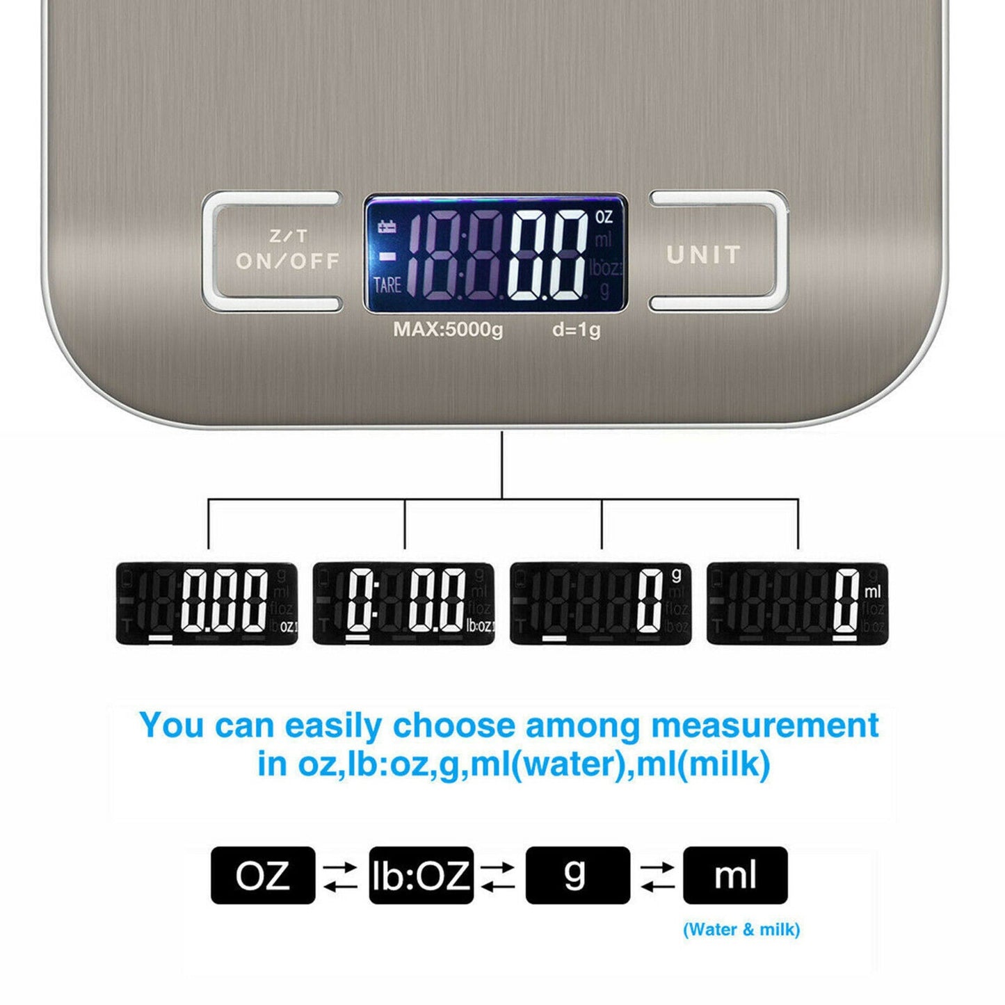 Digital Kitchen Scale – 5KG/11lb Precision Weighing