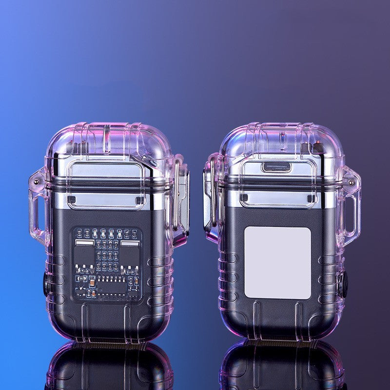 Transparent Shell Double Arc Waterproof Lighter
