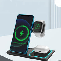 Three-in-One Foldable Wireless Charger with Ambience Light