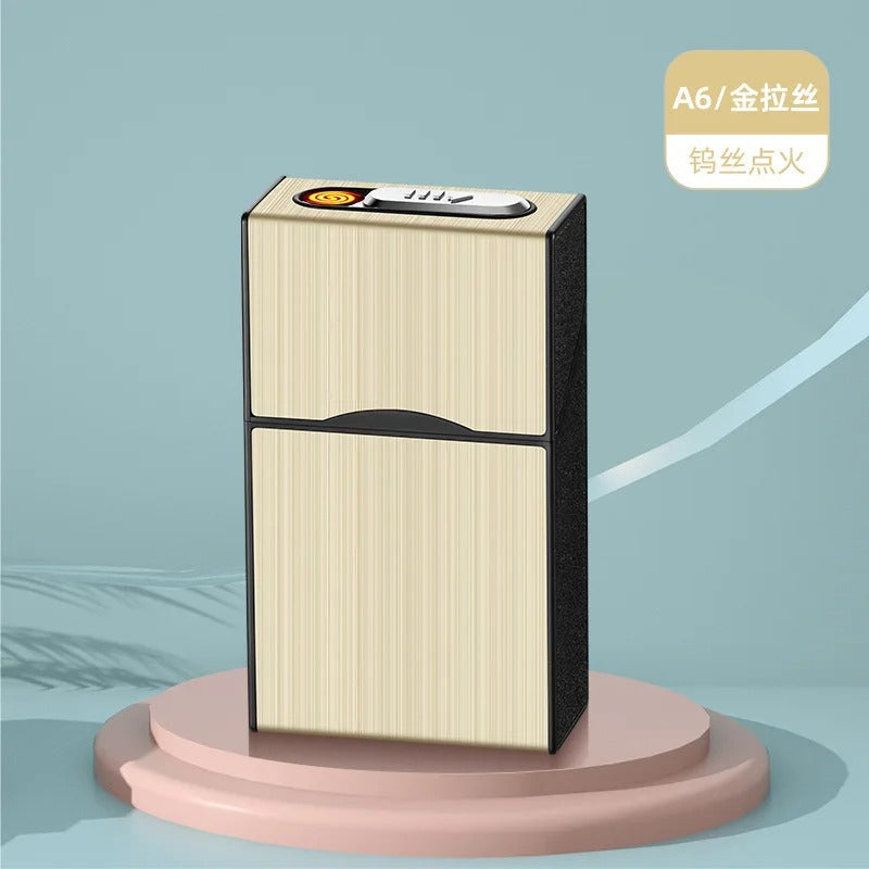 20 Thick Cigarette Case Tungsten Wire Igniter USB Charging Lighter